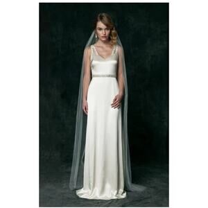 Saja  Deco Inspired Wedding Dress 100% Silk Beaded Womans 6